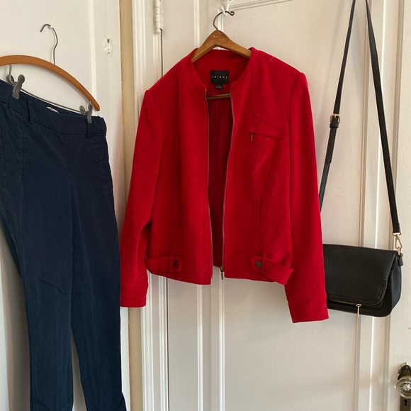 Free shipping//Red Tribal Vintage Inspired Jacket - Picture 4 of 9